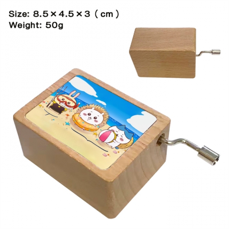 Chiikawa Anime printed wooden music box music box music box Christmas gift 8.5x4.5x3cm