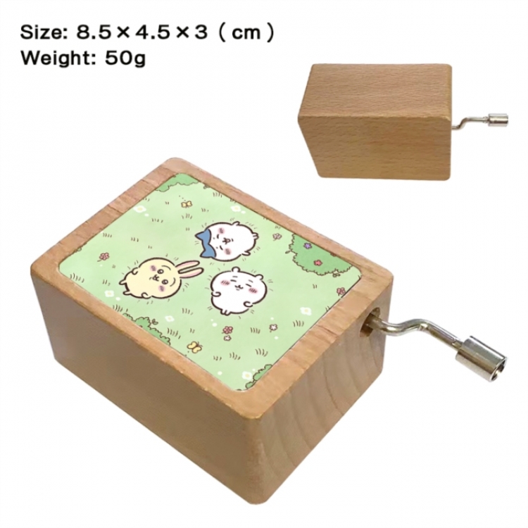 Chiikawa Anime printed wooden music box music box music box Christmas gift 8.5x4.5x3cm