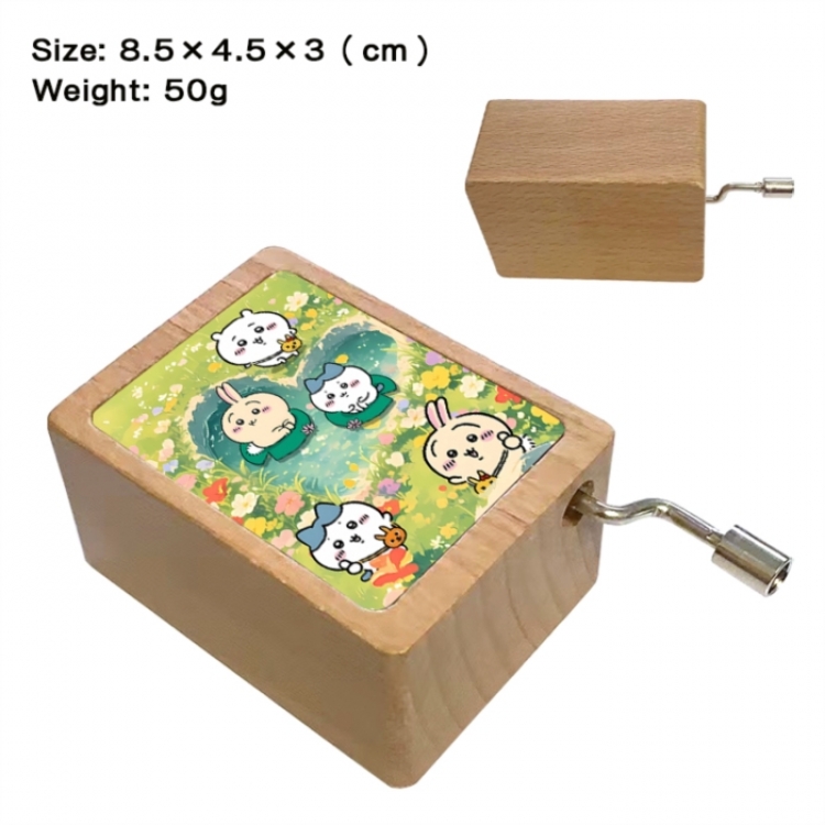 Chiikawa Anime printed wooden music box music box music box Christmas gift 8.5x4.5x3cm