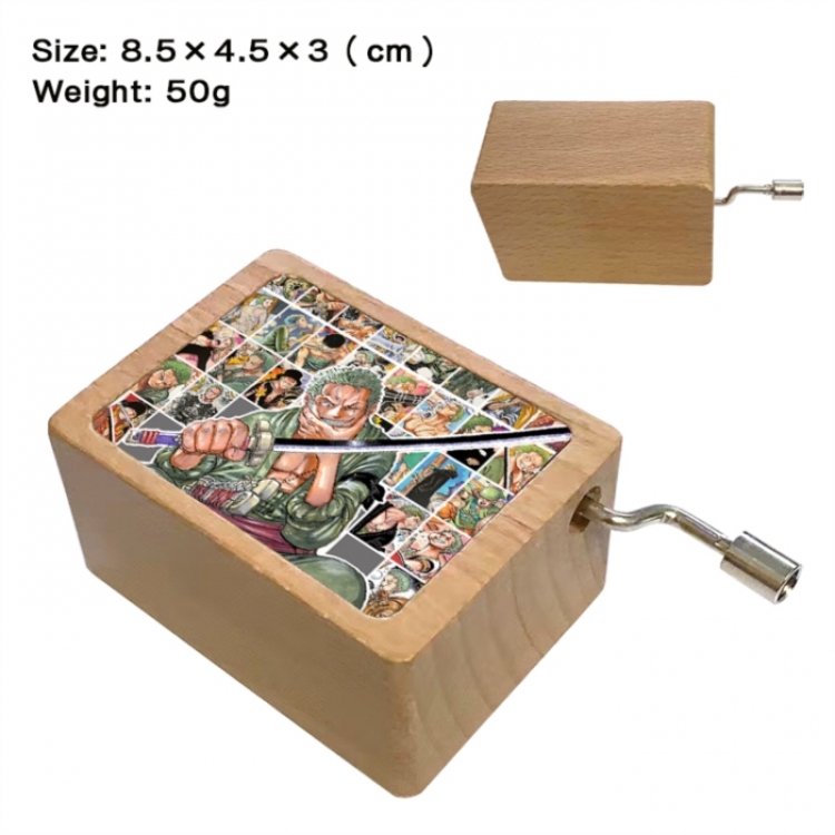 One Piece Anime printed wooden music box music box music box Christmas gift 8.5x4.5x3cm