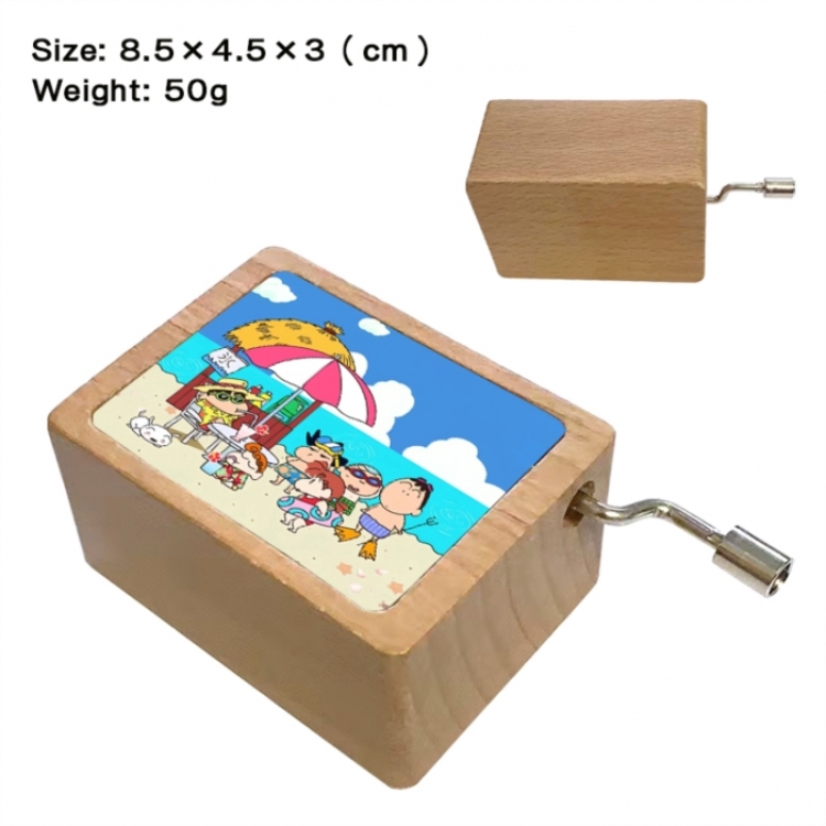CrayonShin Anime printed wooden music box music box music box Christmas gift 8.5x4.5x3cm
