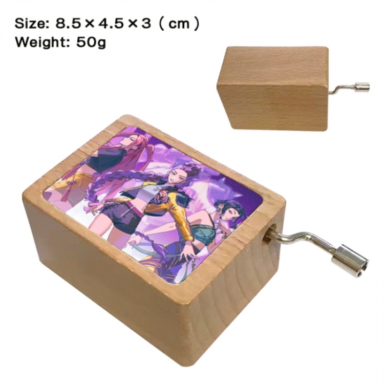 K-Pop Demon Hunters Anime printed wooden music box music box music box Christmas gift 8.5x4.5x3cm