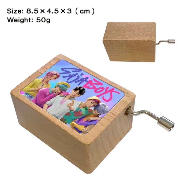 K-Pop Demon Hunters Anime printed wooden music box music box music box Christmas gift 8.5x4.5x3cm