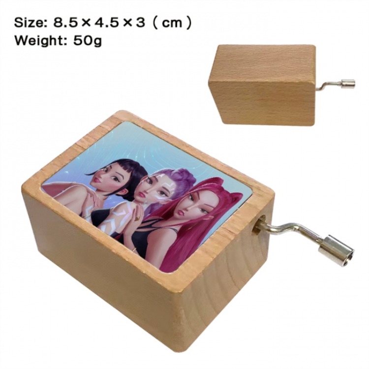 K-Pop Demon Hunters Anime printed wooden music box music box music box Christmas gift 8.5x4.5x3cm