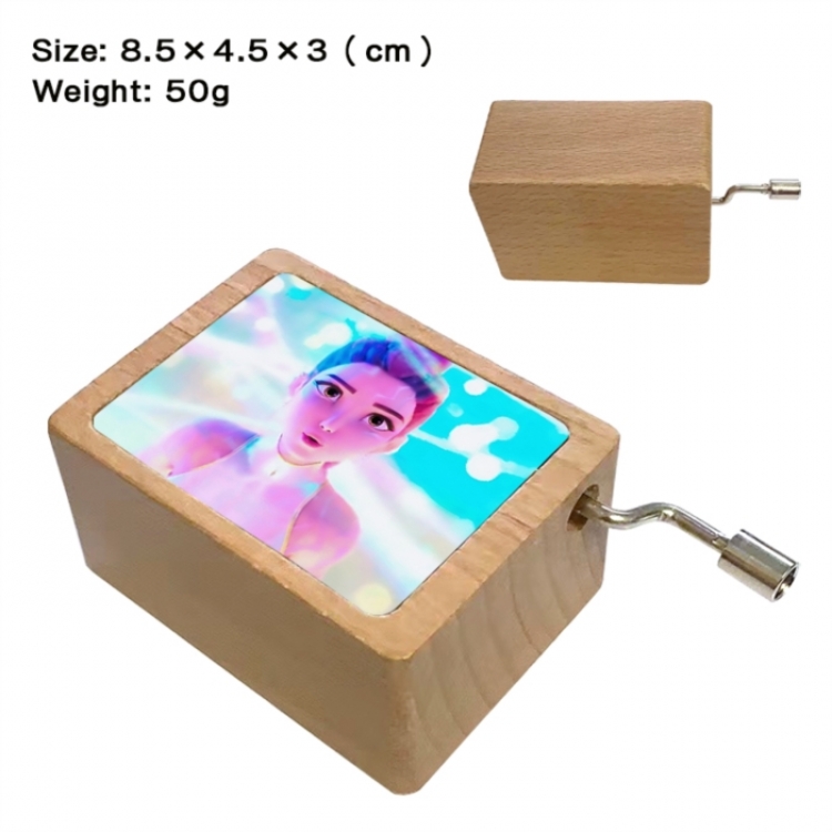 K-Pop Demon Hunters Anime printed wooden music box music box music box Christmas gift 8.5x4.5x3cm