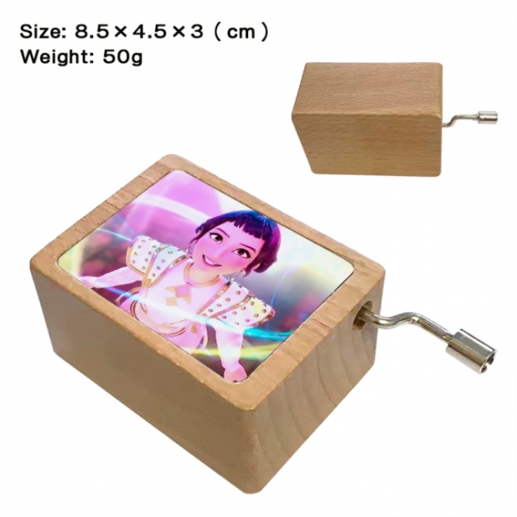 K-Pop Demon Hunters Anime printed wooden music box music box music box Christmas gift 8.5x4.5x3cm