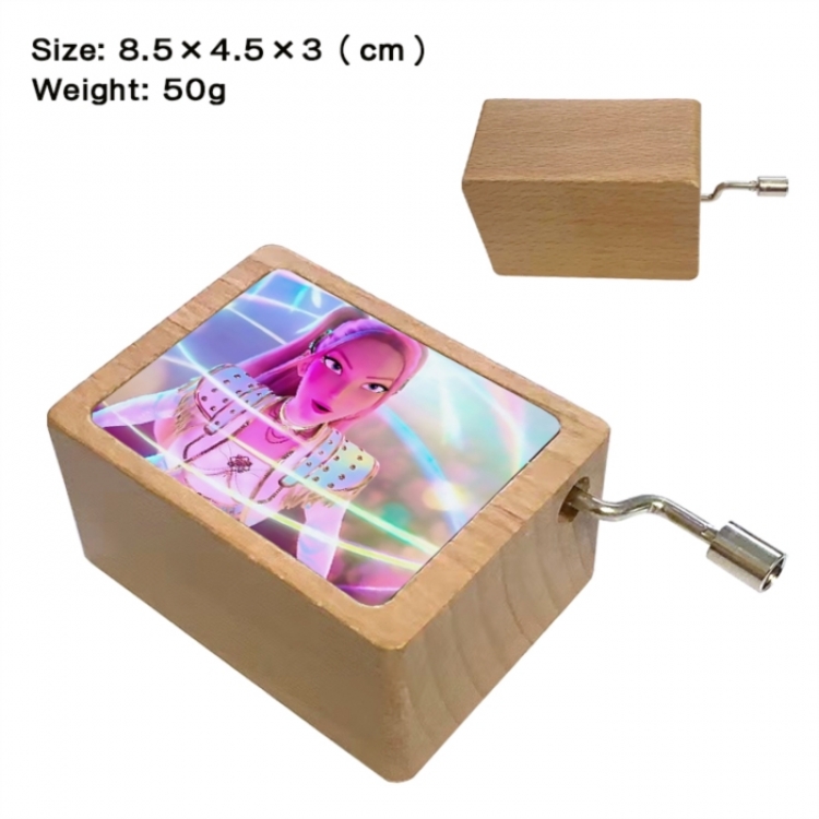 K-Pop Demon Hunters Anime printed wooden music box music box music box Christmas gift 8.5x4.5x3cm