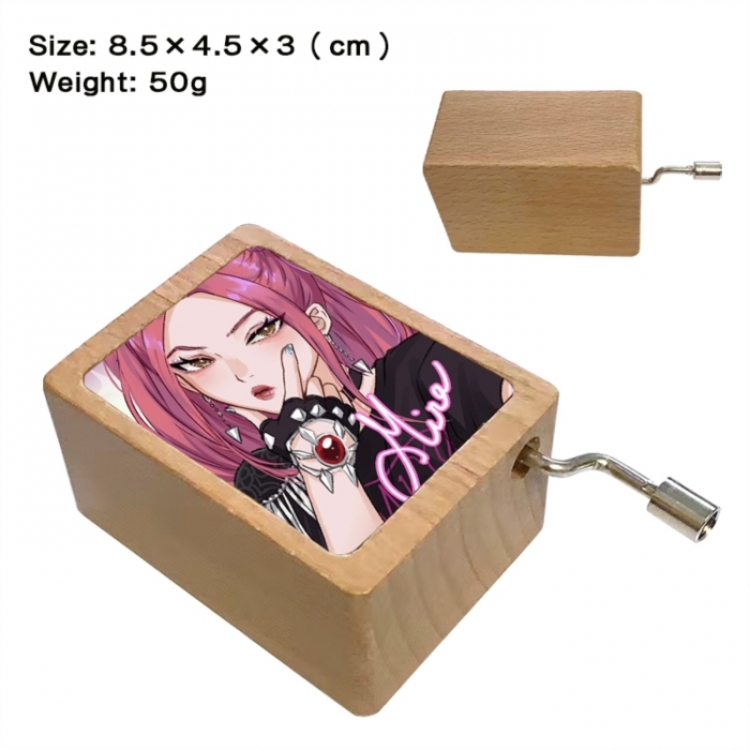 K-Pop Demon Hunters Anime printed wooden music box music box music box Christmas gift 8.5x4.5x3cm