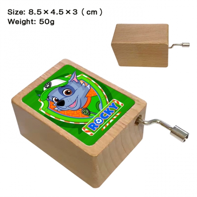PAW Patrol Anime printed wooden music box music box music box Christmas gift 8.5x4.5x3cm