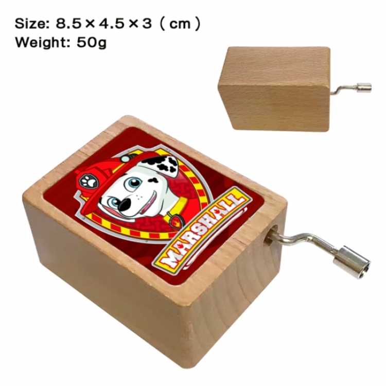 PAW Patrol Anime printed wooden music box music box music box Christmas gift 8.5x4.5x3cm