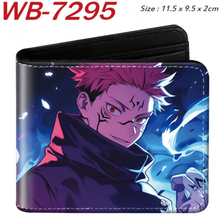 Jujutsu Kaisen Animation color PU leather half fold wallet 11.5X9X2CM
