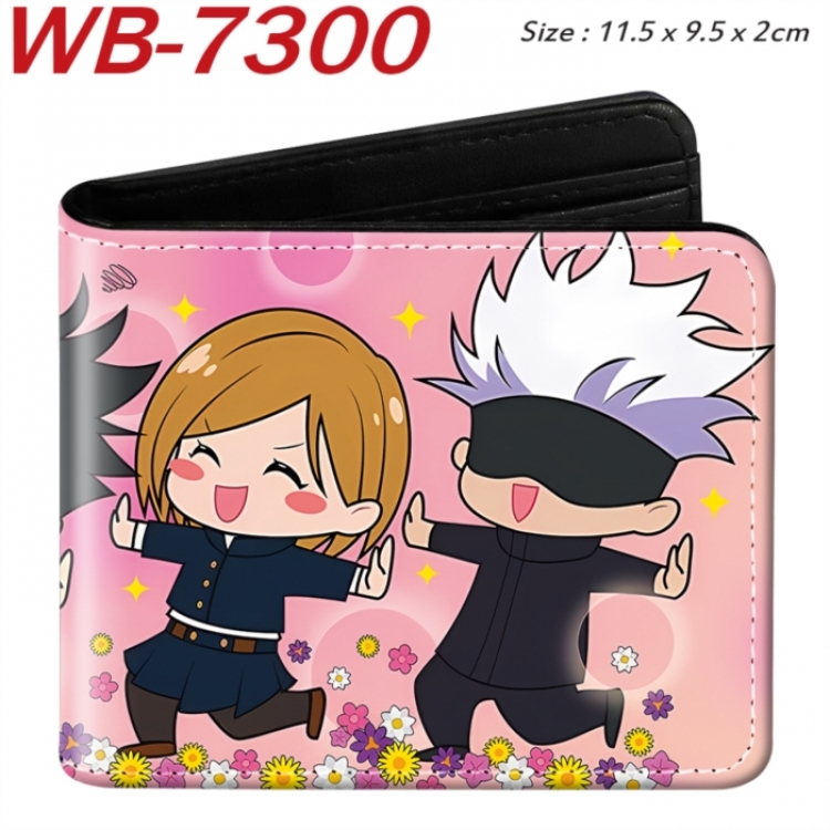 Jujutsu Kaisen Animation color PU leather half fold wallet 11.5X9X2CM