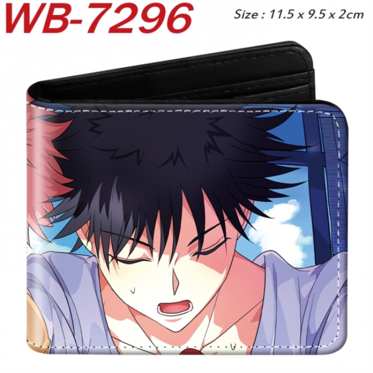 Jujutsu Kaisen Animation color PU leather half fold wallet 11.5X9X2CM