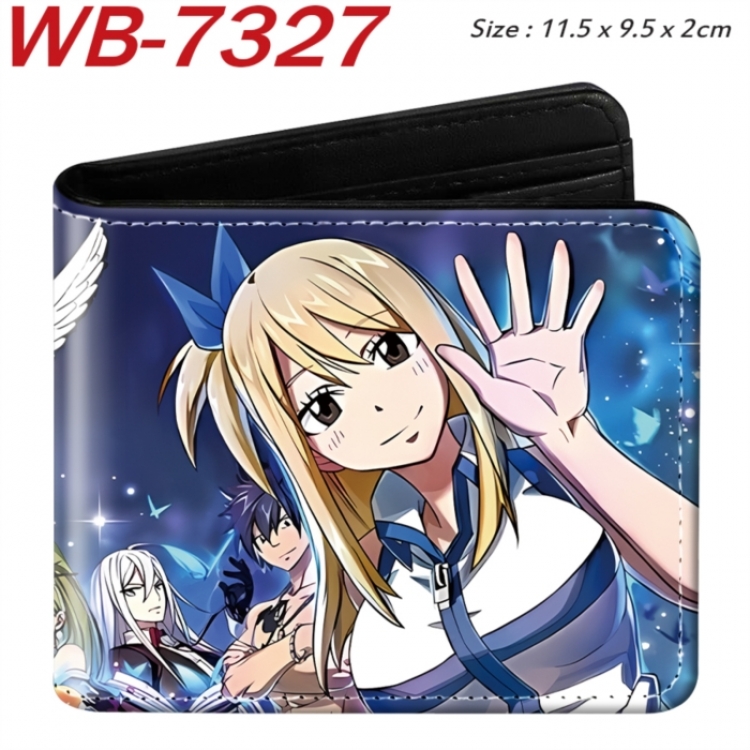 Fairy tail Animation color PU leather half fold wallet 11.5X9X2CM