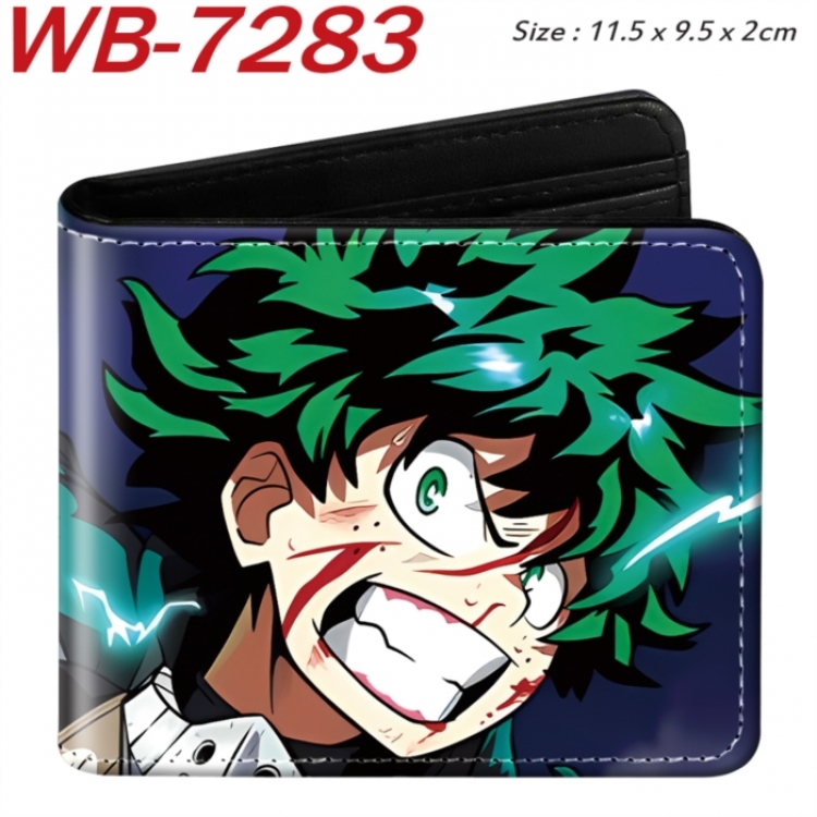 My Hero Academia Animation color PU leather half fold wallet 11.5X9X2CM