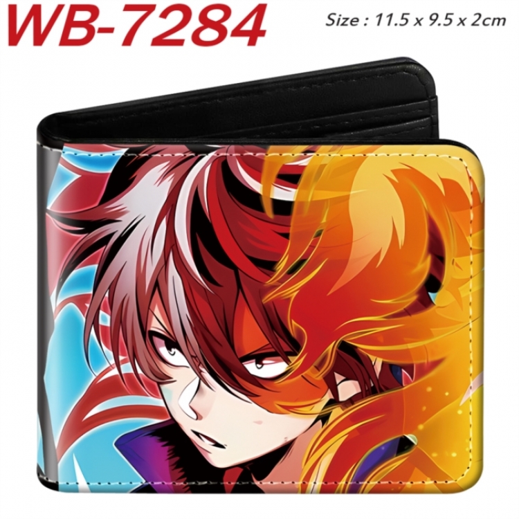 My Hero Academia Animation color PU leather half fold wallet 11.5X9X2CM