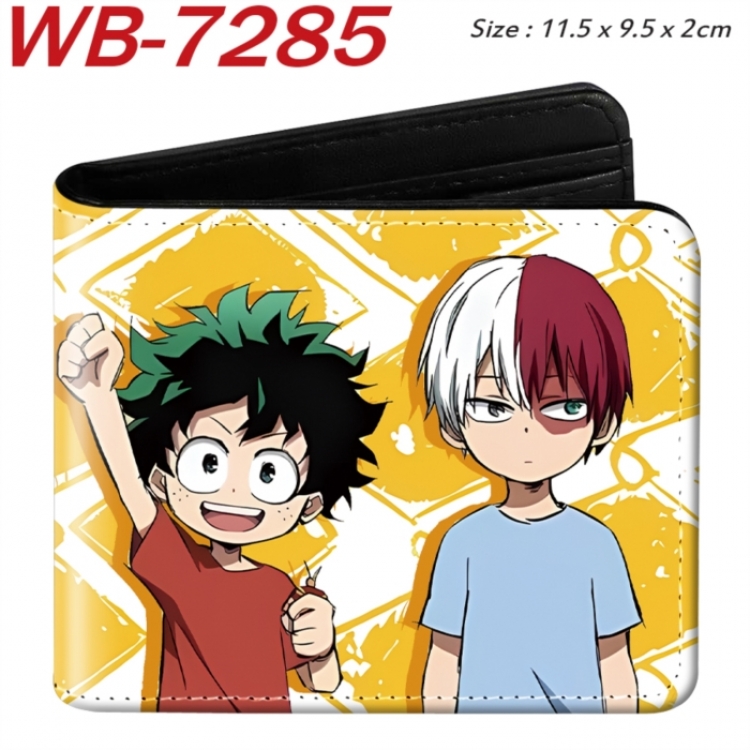 My Hero Academia Animation color PU leather half fold wallet 11.5X9X2CM