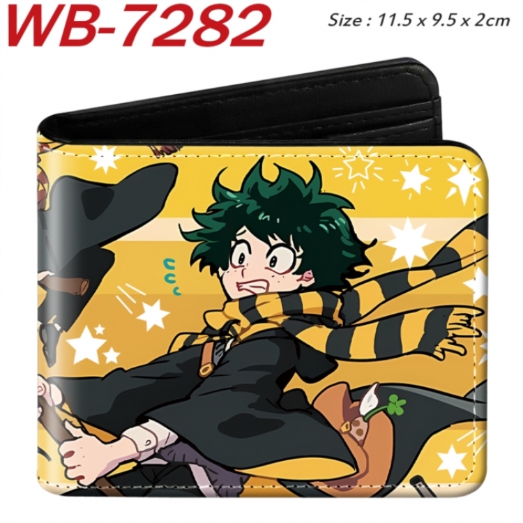 My Hero Academia Animation color PU leather half fold wallet 11.5X9X2CM