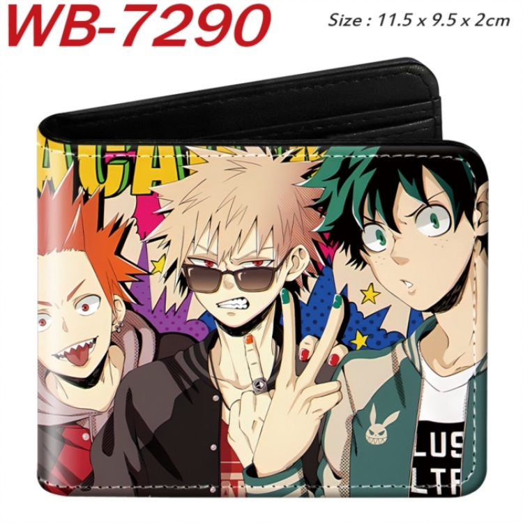 My Hero Academia Animation color PU leather half fold wallet 11.5X9X2CM