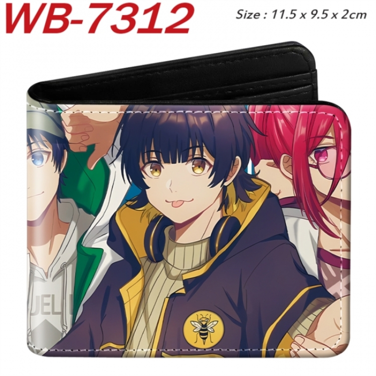 BLUE LOCK Animation color PU leather half fold wallet 11.5X9X2CM