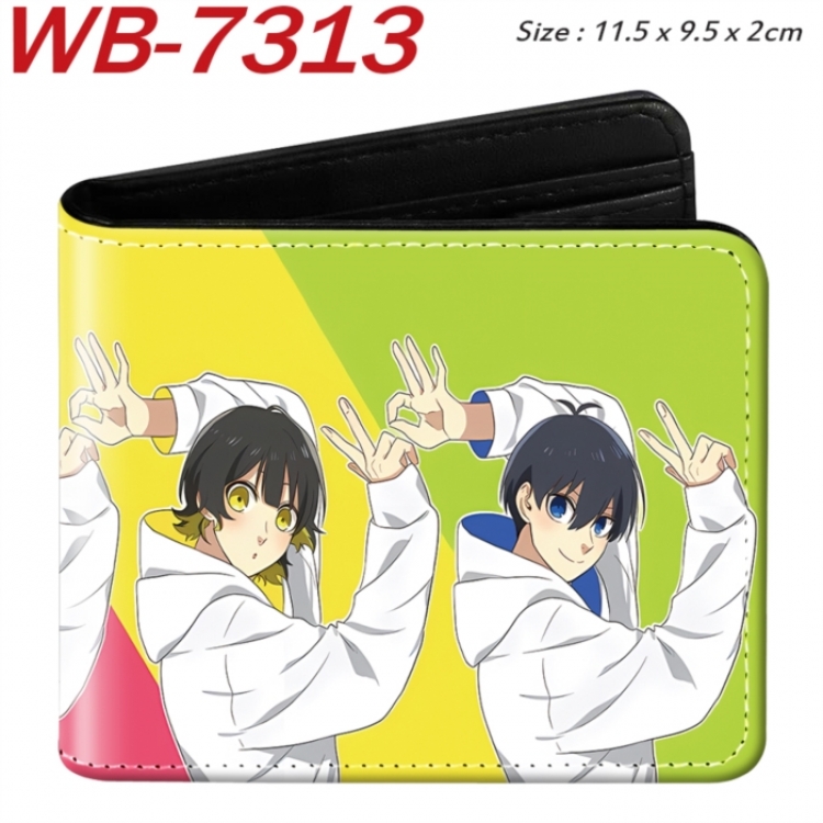 BLUE LOCK Animation color PU leather half fold wallet 11.5X9X2CM