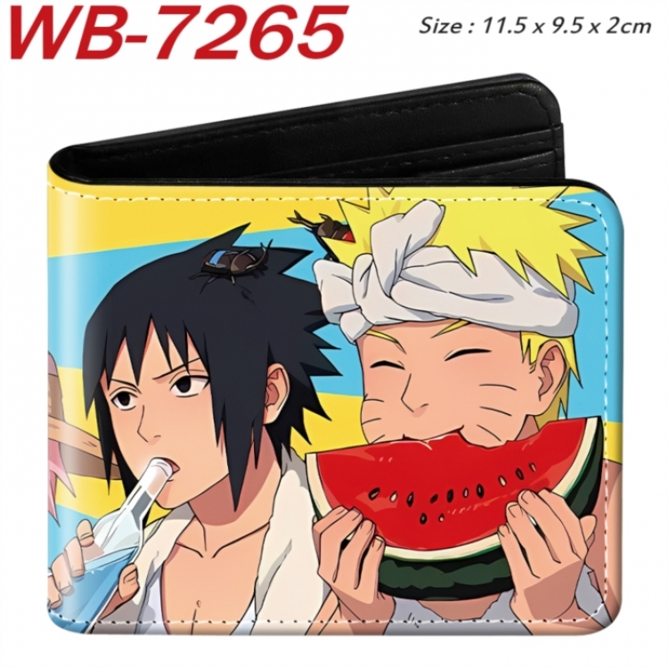 Naruto Animation color PU leather half fold wallet 11.5X9X2CM