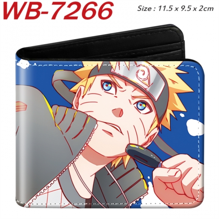 Naruto Animation color PU leather half fold wallet 11.5X9X2CM
