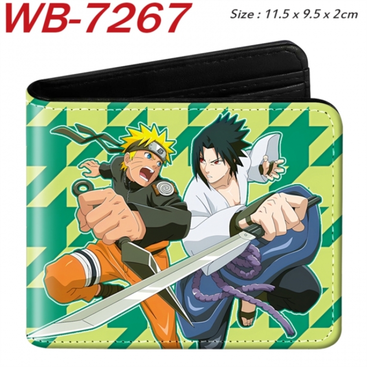 Naruto Animation color PU leather half fold wallet 11.5X9X2CM