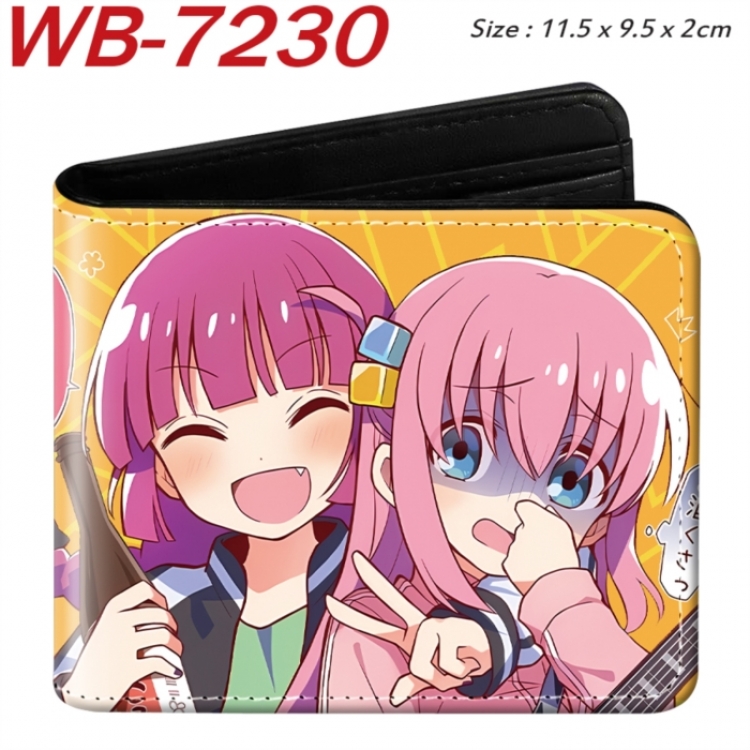 BOCCHI THE ROCK! Animation color PU leather half fold wallet 11.5X9X2CM