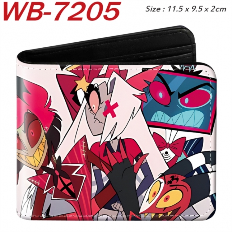 Hazbin Hotel Animation color PU leather half fold wallet 11.5X9X2CM