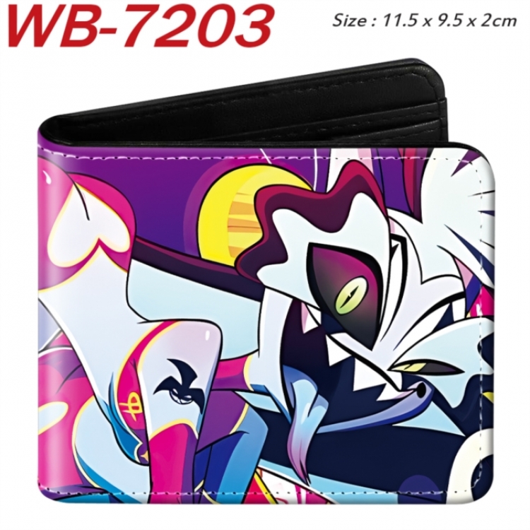 Hazbin Hotel Animation color PU leather half fold wallet 11.5X9X2CM