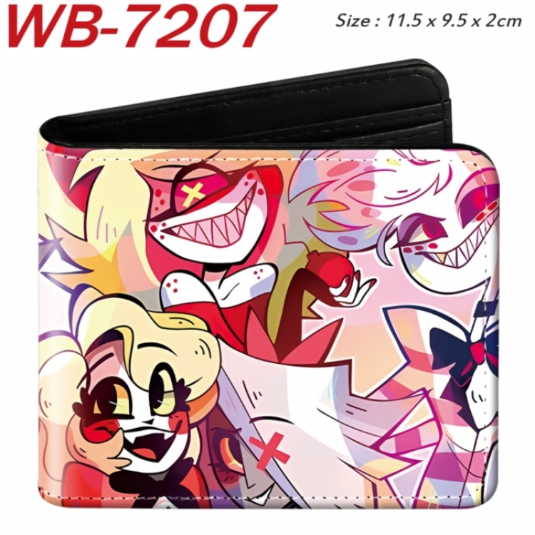 Hazbin Hotel Animation color PU leather half fold wallet 11.5X9X2CM