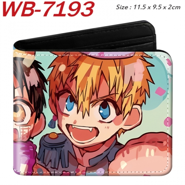 Toilet-bound Hanako-kun Animation color PU leather half fold wallet 11.5X9X2CM