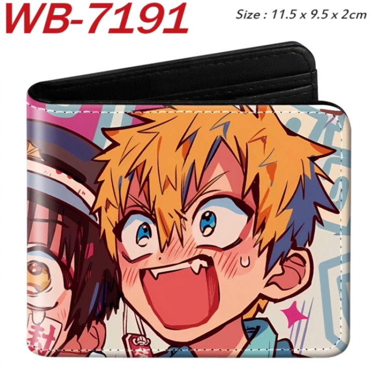 Toilet-bound Hanako-kun Animation color PU leather half fold wallet 11.5X9X2CM