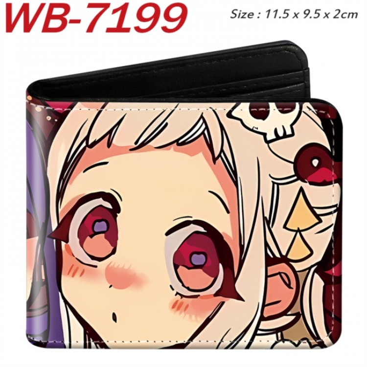 Toilet-bound Hanako-kun Animation color PU leather half fold wallet 11.5X9X2CM