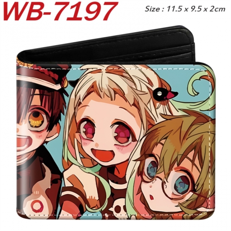 Toilet-bound Hanako-kun Animation color PU leather half fold wallet 11.5X9X2CM