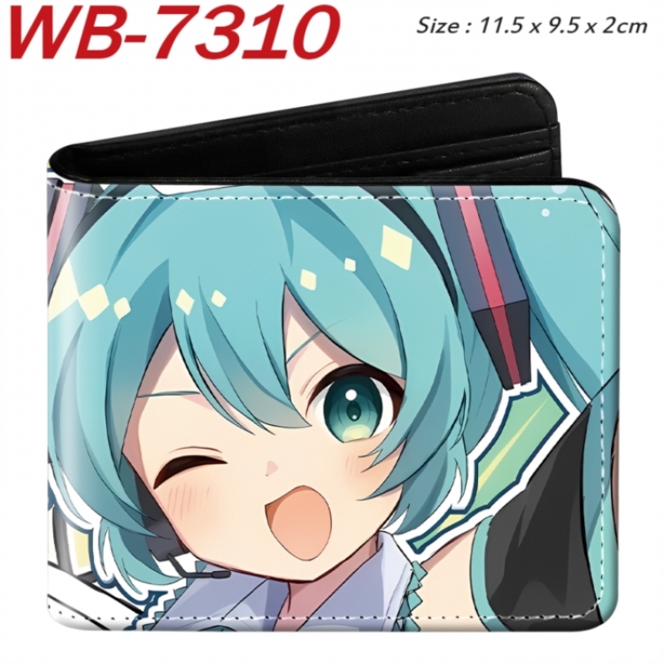 Hatsune Miku Animation color PU leather half fold wallet 11.5X9X2CM
