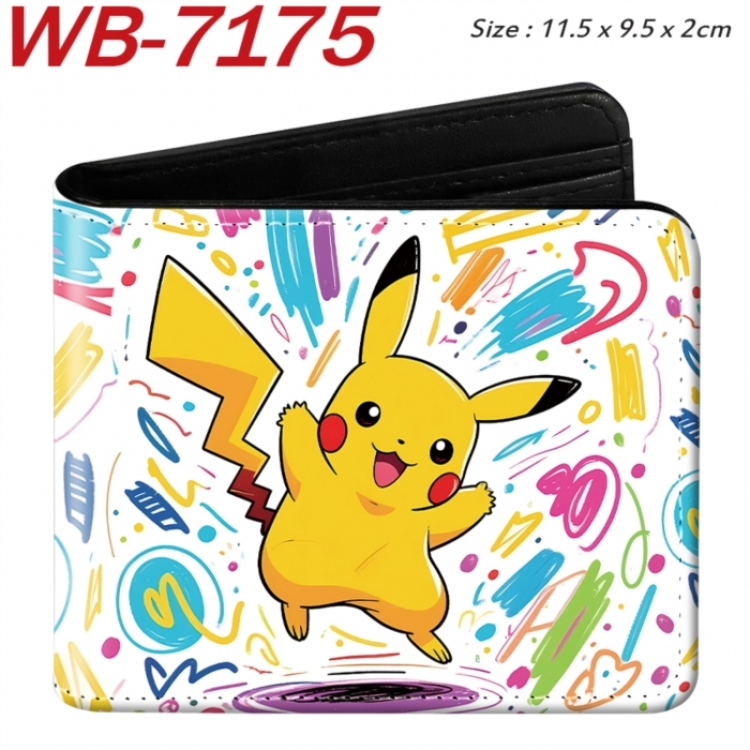 Pokemon Animation color PU leather half fold wallet 11.5X9X2CM
