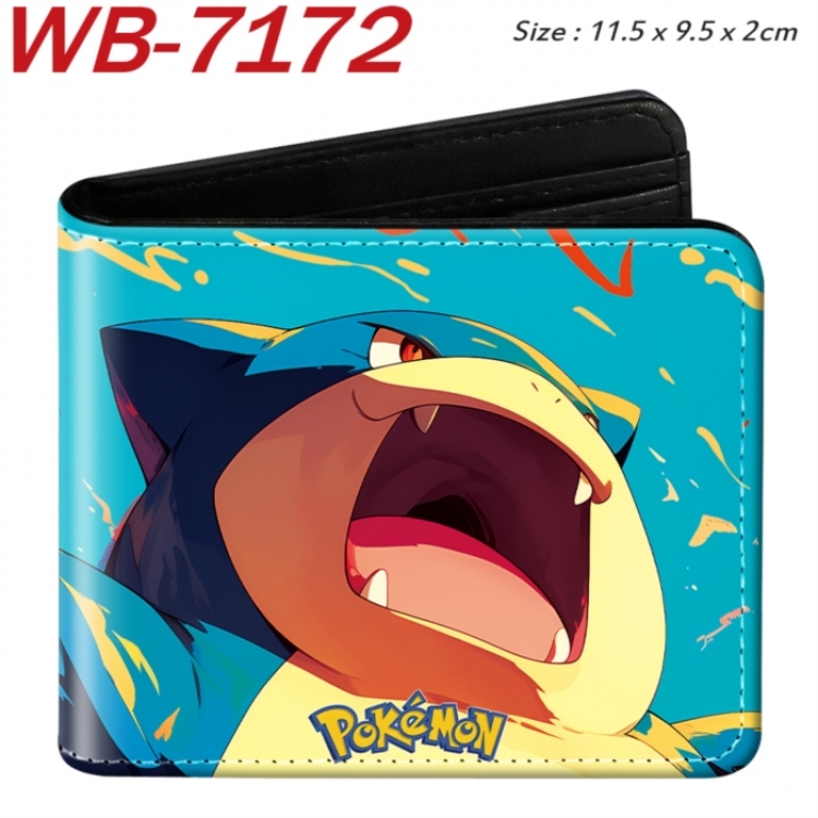 Pokemon Animation color PU leather half fold wallet 11.5X9X2CM