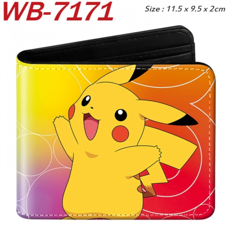 Pokemon Animation color PU leather half fold wallet 11.5X9X2CM