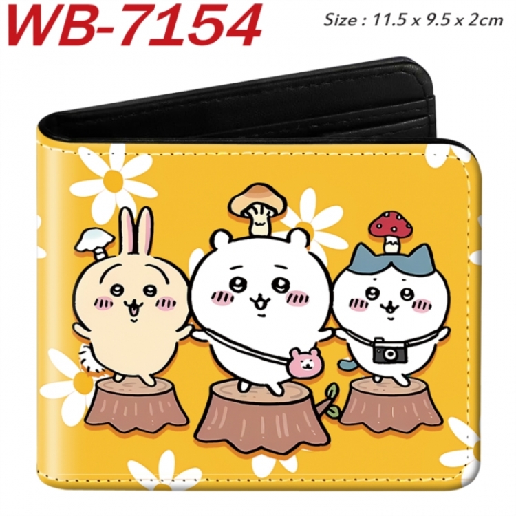 Chiikawa Animation color PU leather half fold wallet 11.5X9X2CM