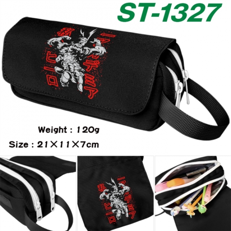 My Hero Academia Anime waterproof canvas portable double-layer pencil bag cosmetic bag 21x11x7cm