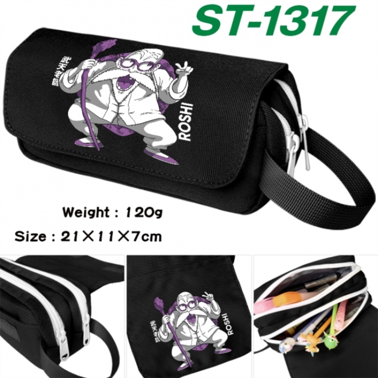 DRAGON BALL Anime waterproof canvas portable double-layer pencil bag cosmetic bag 21x11x7cm