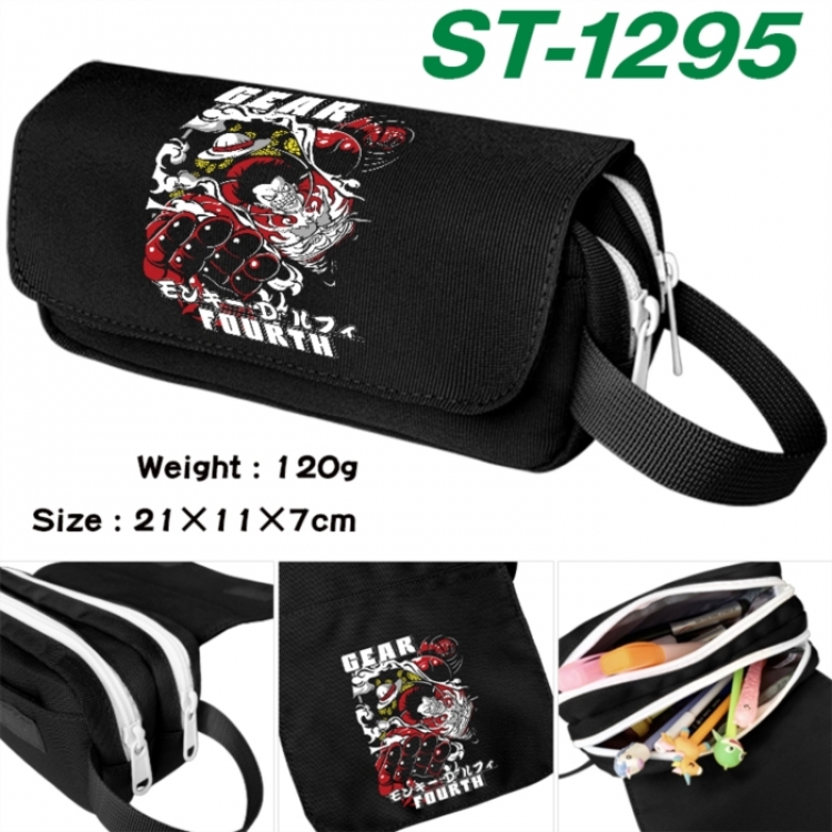 One Piece Anime waterproof canvas portable double-layer pencil bag cosmetic bag 21x11x7cm