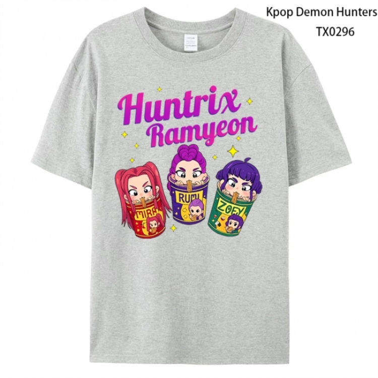 K-Pop Demon Hunters Anime peripheral printed pure cotton T-shirt from S to 4XL