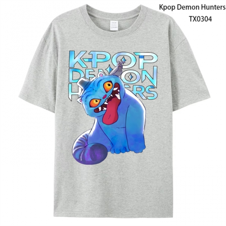 K-Pop Demon Hunters Anime peripheral printed pure cotton T-shirt from S to 4XL