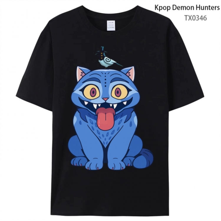 K-Pop Demon Hunters Anime peripheral printed pure cotton T-shirt from S to 4XL