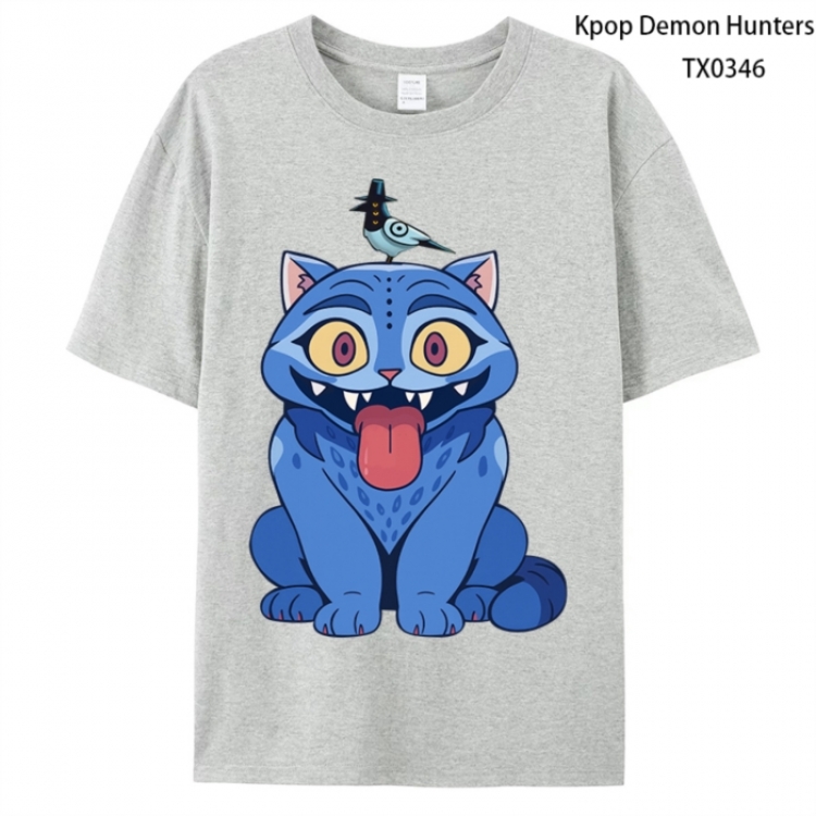 K-Pop Demon Hunters Anime peripheral printed pure cotton T-shirt from S to 4XL