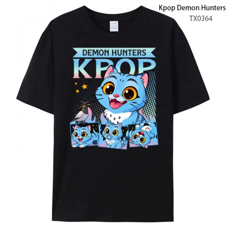 K-Pop Demon Hunters Anime peripheral printed pure cotton T-shirt from S to 4XL