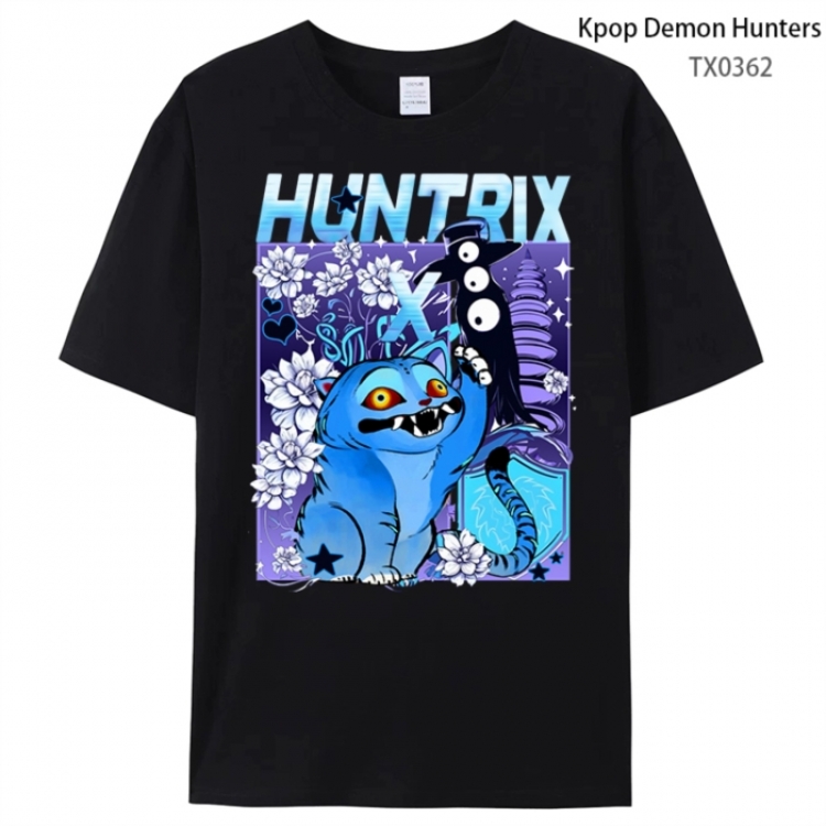 K-Pop Demon Hunters Anime peripheral printed pure cotton T-shirt from S to 4XL